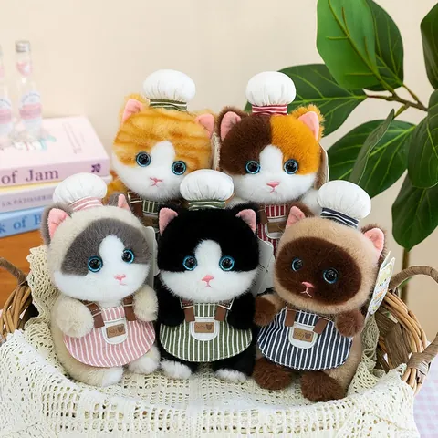 Simpatico Ciondolo Portachiavi a Forma di Gatto e Coniglio in Peluche Cartone Animato Animale Peluche per Decorazione Zaino Regalo di Compleanno per Ragazze