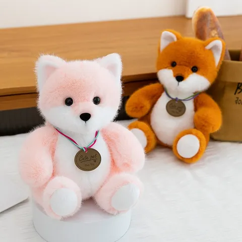 Cartoon Animal Plush Toy Elephant Penguin Fox Stuffed Doll Soft Polyester Fiber Cute Companion Gift For Women Birthday