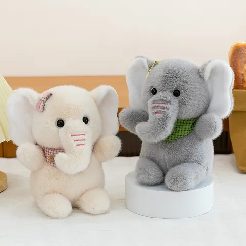 Cartoon Animal Plush Toy Elephant Penguin Fox Stuffed Doll Soft Polyester Fiber Cute Companion Gift For Women Birthday