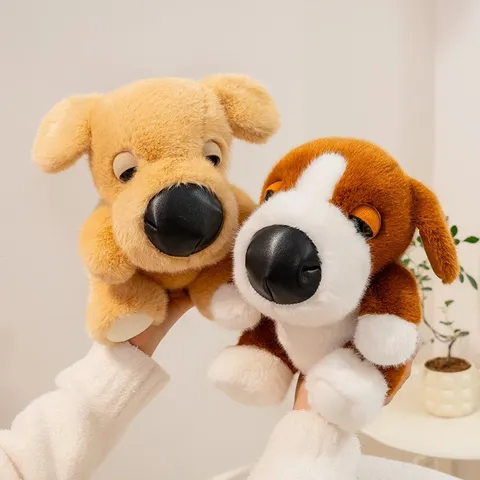 Big Head Dog Plush Toy Husky Corgi Golden Retriever Beagle Schnauzer Puppy Stuffed Animal Soft Doll Birthday Gift For Kids