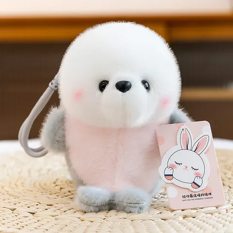 Cute Sea Animal Plush Keychain Dolphin Orca Seal Whale Stuffed Toy Ornament Soft Marine Life Doll Gift For Bags Keys Women Unisex