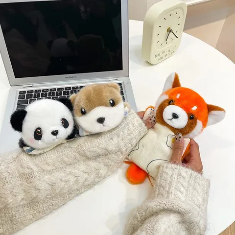 Cute Animal Bean Bag Plush Keychain Pendant Elephant Panda Pig Sloth Soft Stuffed Animal Backpack Hanging Decor For Kids School Bag Gift
