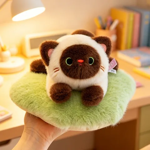 Juguete de Peluche de Gato Durmiendo de Dibujos Animados Muñeco de Gato Relleno Suave Estilo Curativo Almohada de Gatito Regalo para Hogar