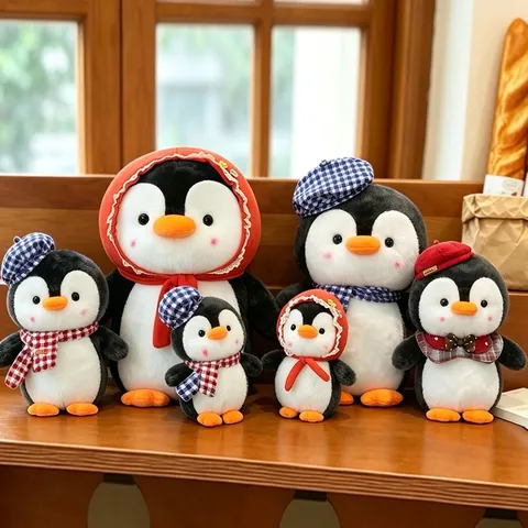Niedliches Pinguin Plüschtier Mit Hut Und Schal Weiches Kuscheltier Große Pinguin Umarmungskissen Geburtstagsgeschenk