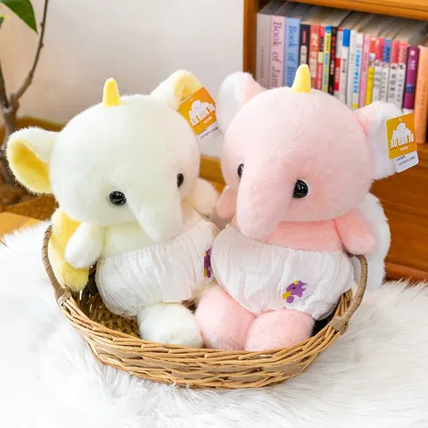 Creative Cartoon Elephant Unicorn Plush Toy Soft Stuffed Animal With Wings And Diaper Pants Soft Dream Baby Doll Gift For Kids Girls