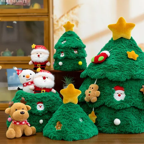Weihnachtsbaum Weihnachtsmann Schneemann Rentier Plüschtier Festliche Dekoration Haus Party Ornament Feiertagsgeschenk Unisex