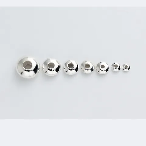 925 Sterling Silver Loose Spacer Beads Minimalist Abacus Wheel Beads Smooth Polished Disc Spacers For Crystal Bracelet DIY Jewelry Making Findings