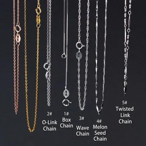 S925 Sterling Silber Halskette Box O-Typ Wasserwelle Gourd Twisted Roségold Platin Überzogen Für Damen Schmuck
