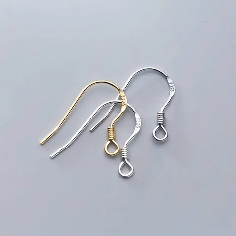925 Sterling Silber Ohrhaken Flache Französische Ohrdrähte Mit S925 Stempel Gold Silber Roségold DIY Schmuckherstellung Zubehör