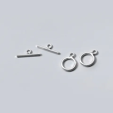 925 Sterling Silver OT Toggle Clasp Set Smooth Polished Connector For DIY Bracelet Necklace Jewelry Making Findings Accessories