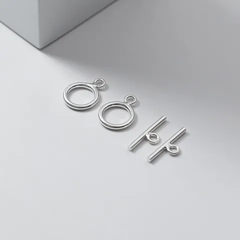 925 Sterling Silver OT Toggle Clasp Set Smooth Polished Connector For DIY Bracelet Necklace Jewelry Making Findings Accessories