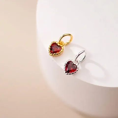 Anhänger Ohne Kette 925 Sterlingsilber Zirkonia Herz Charm Mini Liebe Design Für DIY Armband Kette Schmuckherstellung Handwerk Zubehör