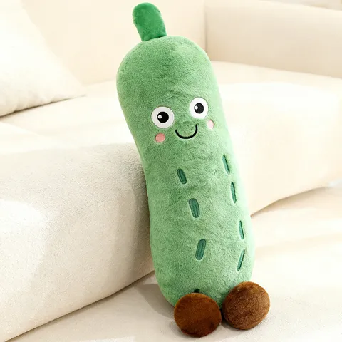 Niedliches Gemüse Gurke Bittergurke Plüschtier Langes Körperkissen Gefülltes Cartoon Weiches Kissen Schlaftrost Puppe Für Schlafzimmer Home Decor Geschenk
