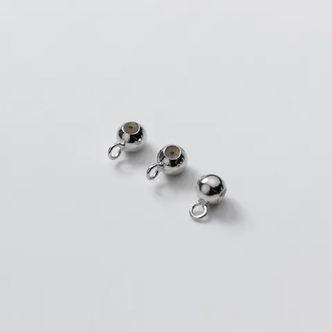 925 Sterling Silver Adjustable Positioning Bead With Loop Silicone Stopper DIY Jewelry Findings Accessories For Necklace Bracelet