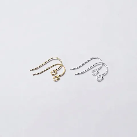 Crochets de Boucles d'Oreilles en Argent Sterling 925 avec Tiges à Tête Ronde Fil d'Oreille Électroplaqué Or Argent pour Accessoires de Bijoux DIY
