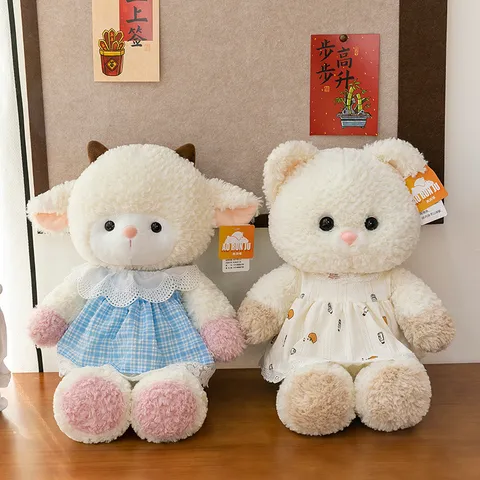 Waldläufer Serie Tier Plüschtier Husky Fuchs Katze Schaf Wolf Stoffpuppe Soft Toy Mit Kleidung Geschenk Für Kinder Mädchen