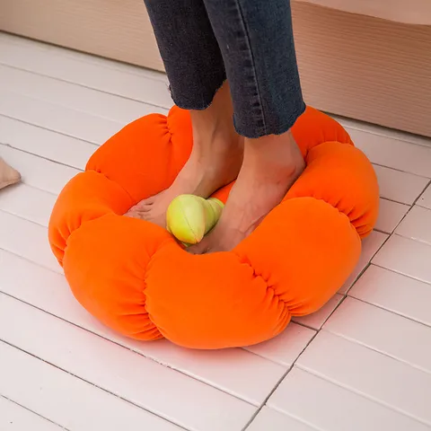 Soft Pumpkin Plush Pillow Stuffed Vegetable Toy For Halloween Decoration Birthday Gift Orange Round Plush Cushion For Home Decor