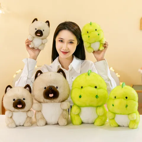Simpatica Bambola di Peluche a Forma di Drago Grasso e Cane Morbido Animale di Peluche Giocattolo di Peluche Stravagante per Bambini Compleanno Festa Regalo Casa