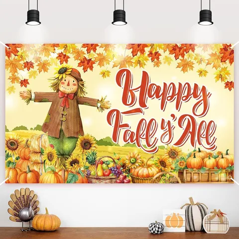 Sfondo Fotografico Raccolto Autunnale Giorno Ringraziamento Rustico Tavola Legno Zucca Girasole Stampato Studio Festa Decorazione Arazzo