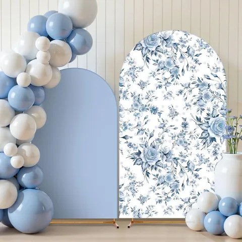 Κάλυμμα Φόντου Αψίδας Baby Shower Πολυεστέρας Τυπωμένο Αρκουδάκι Λουλουδάτο Μοτίβο Διακόσμηση Πάρτι Γενεθλίων Φόντο Φωτογραφίας Set