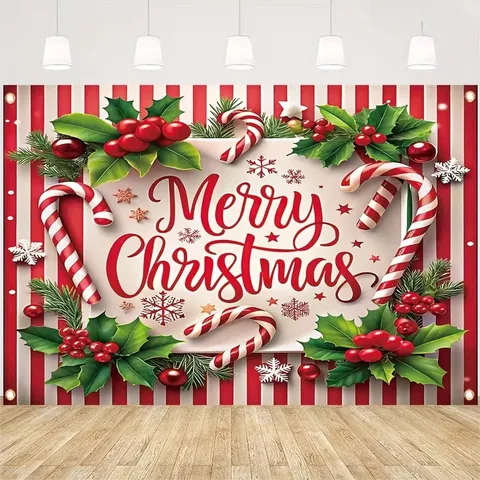 Weihnachten Fotohintergrund Polyester Winter Schnee Baum Geschenk Feiertag Party Deko Wandteppich Fotostudio Hintergrund