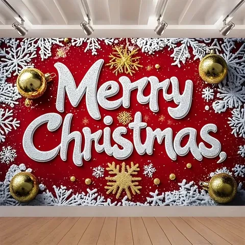 Fröhliche Weihnachten Fotografie Hintergrund Banner Weihnachtsmann Rentier Schneemann Weihnachtsbaum Winter Neujahr Party Hintergrund Polyester Tapisserie Dekoration