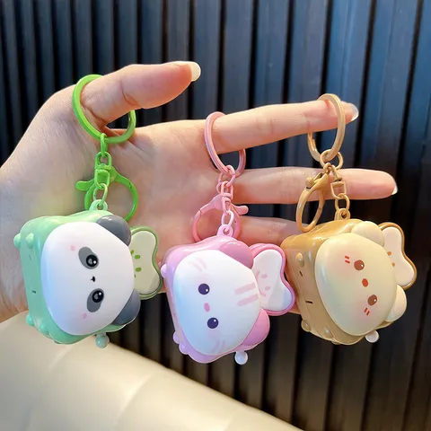 Mini Dibujos Animados Animal Tostada Máquina de Pan Llavero Alivio del Estrés Pop Up Squishy Juguete para Mochila Adorno Regalo Accesorios Plástico