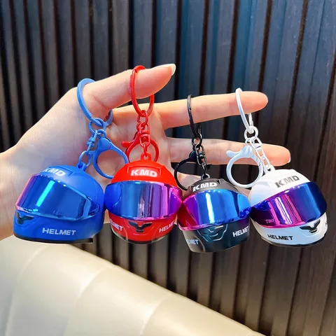 Stoere Motorhelm Sleutelhanger Creatieve Mini Motorhelm Hanger Rugzak Hangende Decoratie Voor Rijders Mannen Vrouwen Cadeau