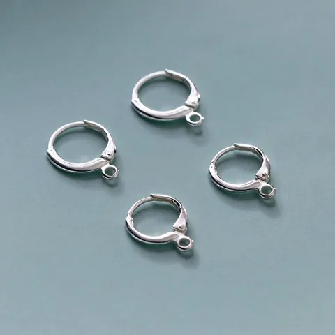 Crochets de Boucle d'Oreille en Argent Sterling 925 Électroplaqués Or Argent Accessoires de Fabrication de Bijoux DIY pour Femmes Composants de Boucle d'Oreille