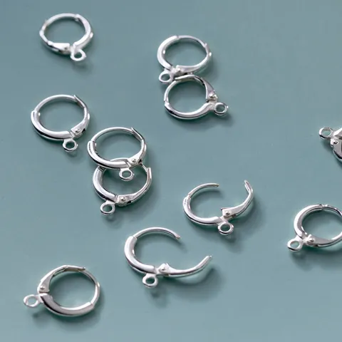 Crochets de Boucle d'Oreille en Argent Sterling 925 Électroplaqués Or Argent Accessoires de Fabrication de Bijoux DIY pour Femmes Composants de Boucle d'Oreille