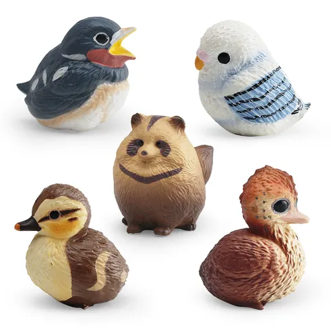 Realistische Simulation Wildtier Modell Figuren Vogel Papagei Strauß Schwalbe Wildente Waschbär Für Kinder Kognition Bildung Home Dekor