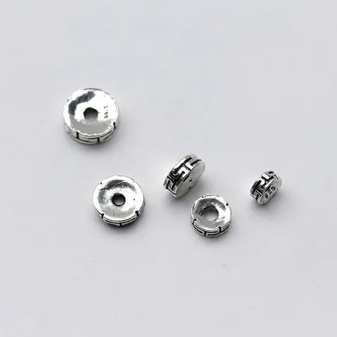 Perline Distanziatrici in Argento Sterling 925 Motivo della Pace Argento Thai Retrò Perline a Greca Fai da Te Accessori per Gioielli
