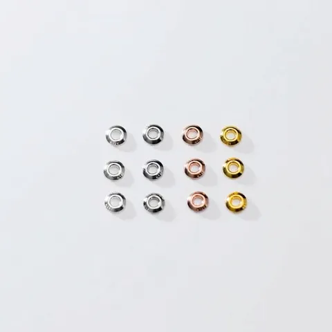 925 Sterling Silver Tiny Round Spacer Beads Thin Flat Disc Spacers For Jewelry Making DIY Pearl Necklace Bracelet Findings Accessories