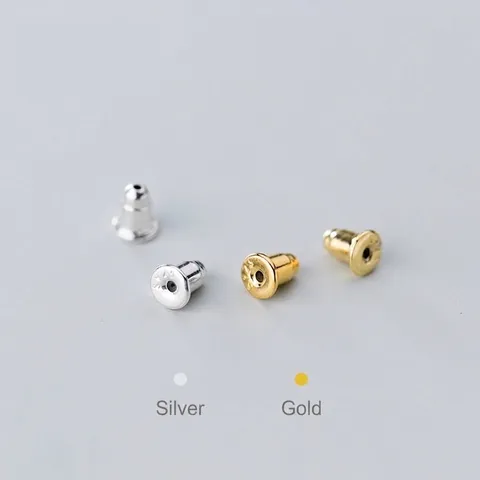 S925 Sterlingsilber Ohrring-Rücken Geschossform Ohrstecker-Verschlüsse Gold Silber Roségold Galvanisiert Schmuckzubehör