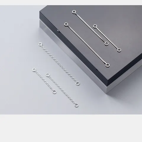 925 Sterlingsilber Box Kette Ankerkette Für Ohrring Halskette Verlängerung Handgefertigt DIY Schmuckherstellung Komponenten