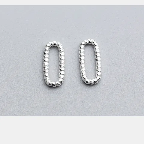 925 Sterling Silver Closed Jump Rings Oval Screw Thread Textured Links For DIY Crafting Handmade Jewelry Making Findings Accessories