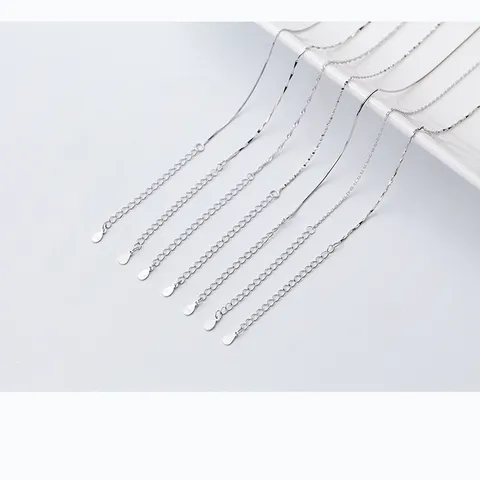 925 Sterlingsilber Halskette Für Damen Gold Roségold Silber Box Schlangen Wasserwellen Kette Nur Kette Ohne Anhänger