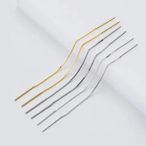 925 Argento Sterling Catena Veneziana Filo per Orecchini Semilavorato Doppio Perno Componenti per Orecchini Fai-da-te Gioielli Accessori