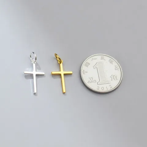925 Sterling Silver Cross Pendant For DIY Jewelry Making Bracelet Necklace Accessories Polished Metal Cross Charms Minimalist Religious Jewelry Components
