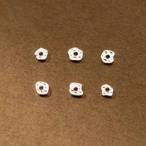 925 Sterlingsilber Unregelmäßige Zwischenperlen Gehämmerte Textur Silber Nugget Lose Perlen Für DIY Armband Halskette Schmuckherstellung Handgefertigtes Kunsthandwerk