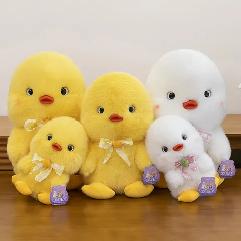 Cute Orange Duck Plush Toy Stuffed Animal Soft Cartoon Duck Pillow Home Decor Gift For Kids Children White Yellow