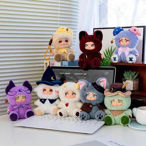 Lindo Peluche Largo Muñeca de Vinilo Llavero Colgante Dibujos Animados Adorno de Mochila Regalo Para Niños Amigos Juguete Bolsa