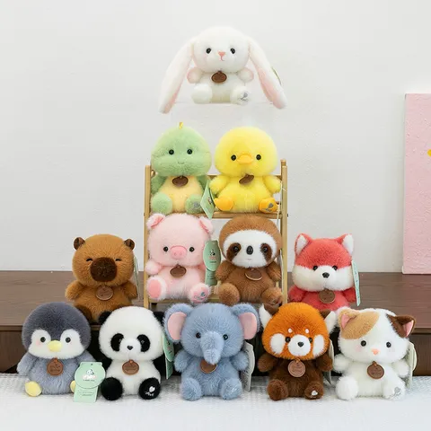 Cute Animal Plush Toy Xiang Dundun Series Soft Stuffed Panda Elephant Capybara Penguin Sloth Doll Birthday Gift For Kids