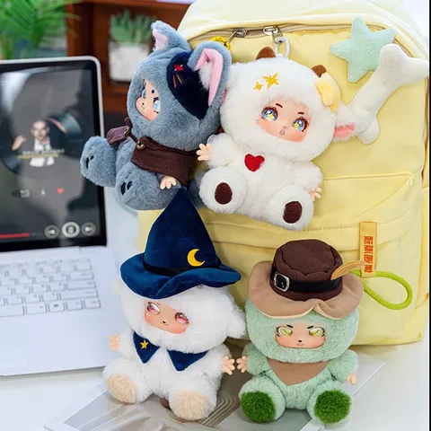 Lindo Peluche Largo Muñeca de Vinilo Llavero Colgante Dibujos Animados Adorno de Mochila Regalo Para Niños Amigos Juguete Bolsa