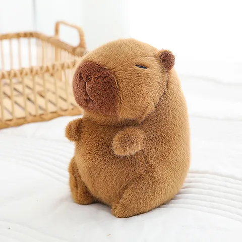 Schattige Capybara Pluche Speelgoed Gestopt Dier Poppen Met Schildpad Aardbei Kikker Hoed Zachte Kawaii Pluche Metgezel Cadeau Voor Kinderen
