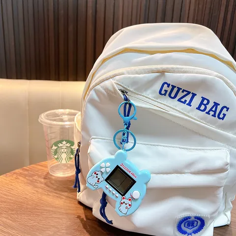 Katze Mini Tetris Spielkonsole Schlüsselanhänger Acryl Klassisch Handheld Elektronisch Gaming Spielzeug Anhänger Kinder Rucksack Deko