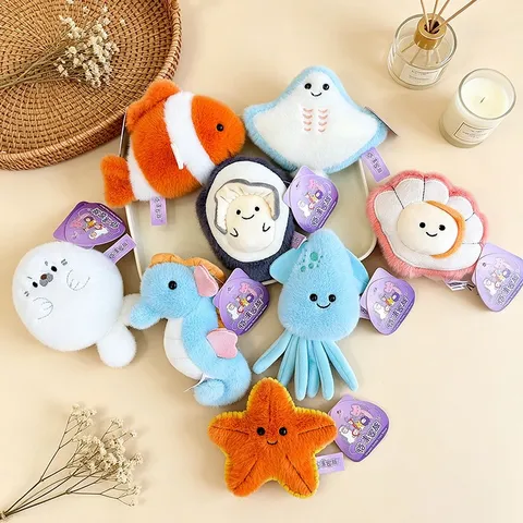 Kreativ Cartoon Plüsch Kühlschrankmagnet Meeresleben Wetter Essen Serie Magnetische Puppe Dekoration Süßes Plüschtier