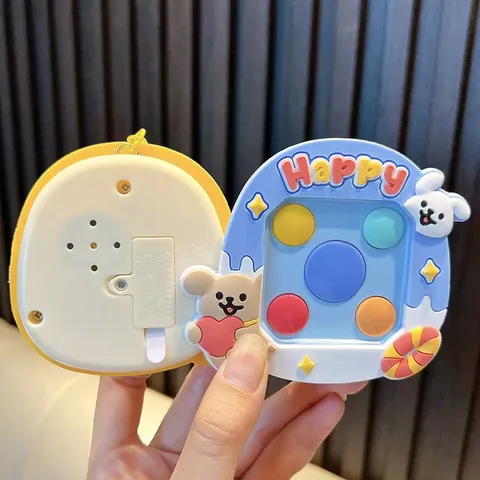 Mini Animal Memory Game Console Keychain Electronic Fidget Pop Toy Stress Relief Bag Pendant Student Gift Battery Operated