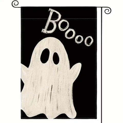 Halloween Gartenflagge Outdoor Hof Dekoration Süß Geist Fledermaus Kürbis Druck Polyester Hänge Banner Für Veranda Rasen Garten Schild