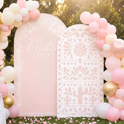 Mexikanische Fiesta Bogen Hintergrundabdeckungen Pongee Polyester Bogen Wandpaneel Abdeckungen Für Baby Dusche Hochzeit
